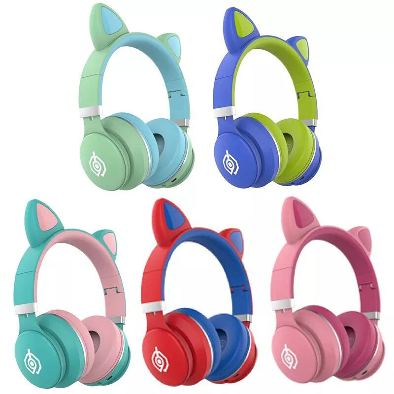 

Wireless Cartoon Bluetooth Headset Factory Explosion Headset New Girly Bluetooth Headset Cute Cat Ears Head-mounted