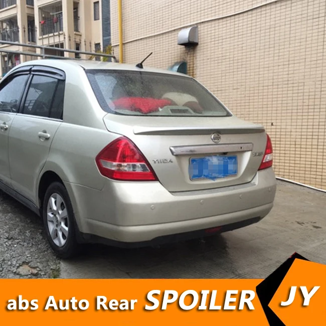 

For NISSAN TIIDA Spoiler 2006-2009 TIIDA spoiler High Quality ABS Material Car Rear Wing Primer Color Rear Spoiler