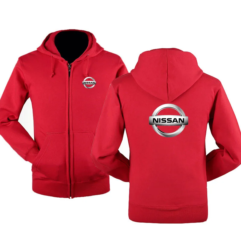 2022 Autumn winter Nissan logo zipper sweatshirts Printed Men fleecel Hooded jacket Hoodies Zipper Hoody