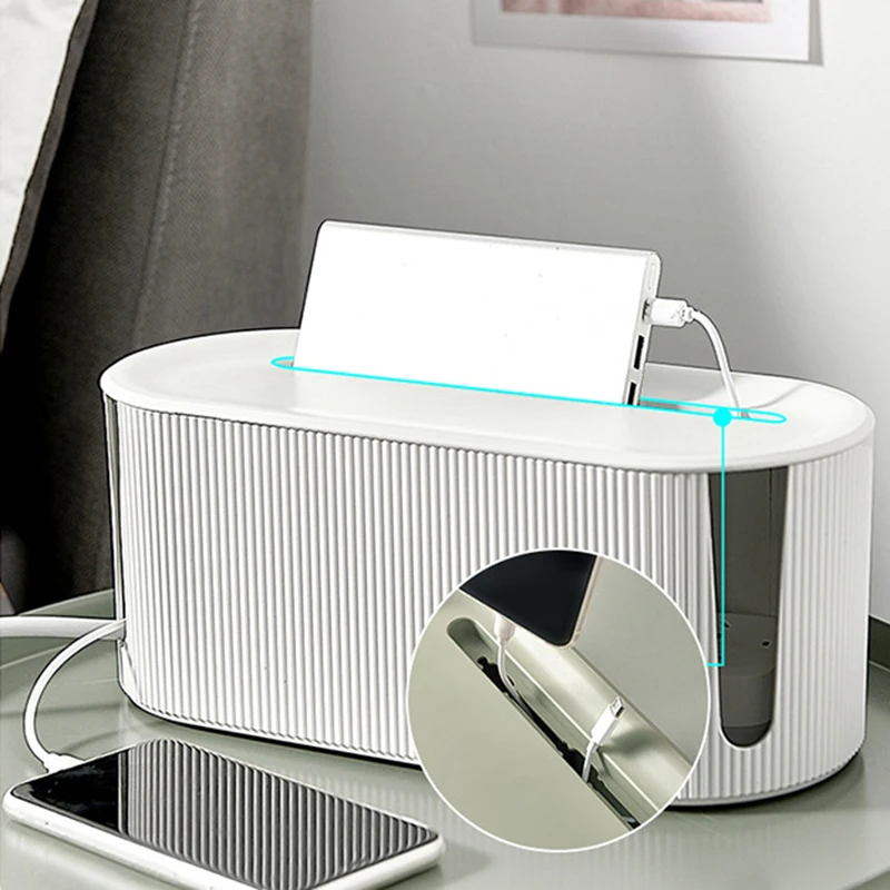 household color wire and cable storage box socket plug wireless wifi router board finishing box mobile phone bracket bedroom free global shipping