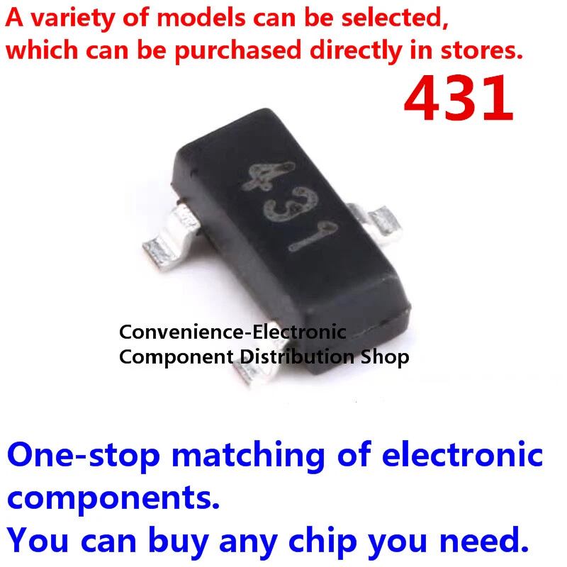 

50PCS/PACK 431 TL431 SMD CJ432 SOT-23 SMD voltage stabilizing circuit transistor