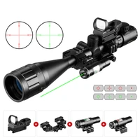 hunting 6 24x50 aoeg rangefinder reticle rifle scope with holographic 4 reticle sight red green laser combo riflescope