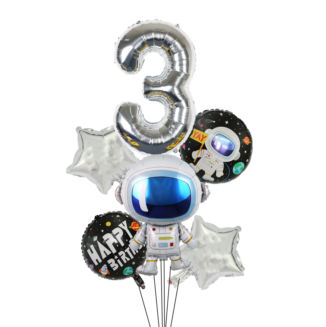 Набор воздушных шаров 6 шт. фольгированные воздушные шары в стиле космоса ракеты
