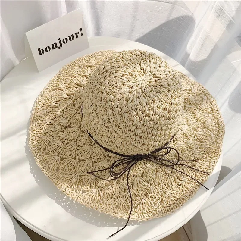 Травяная шляпа Женская Весенняя и летняя Рыбацкая Корейская версия пляжной