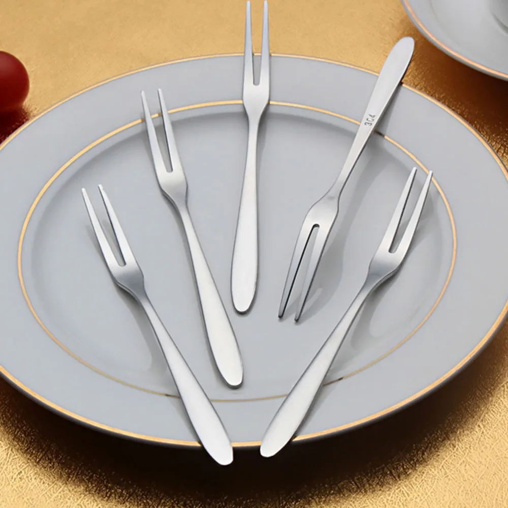 

30 Pcs Stainless Steel Fruit Forks Durable Food Picks Restaurant Dessert Forks