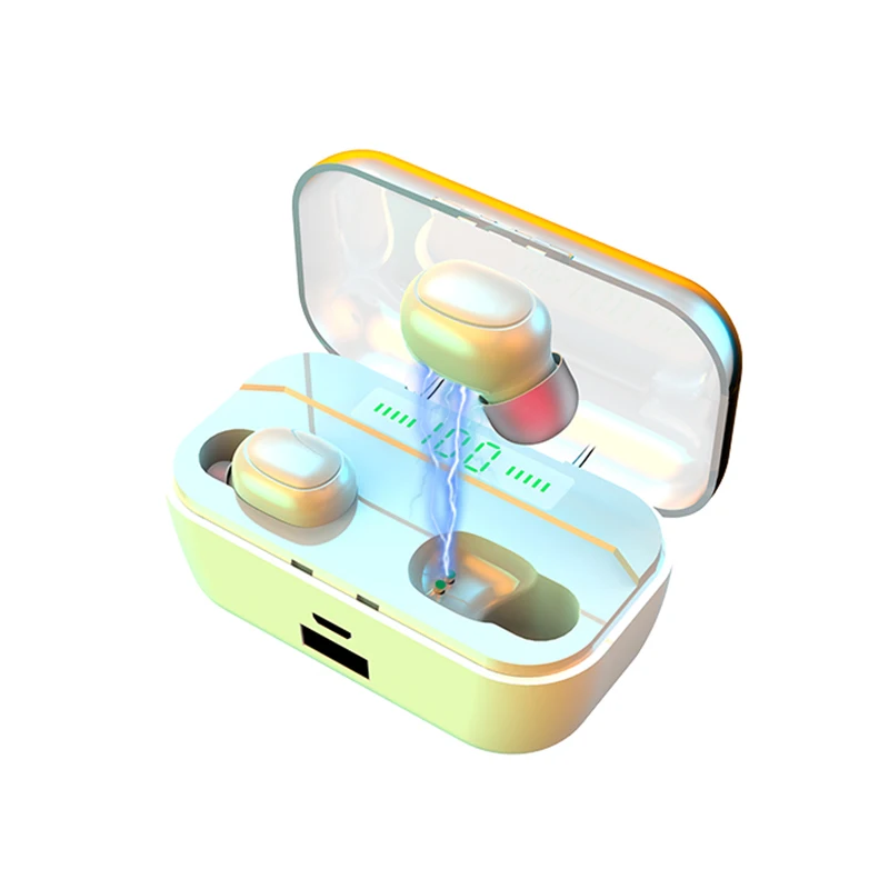 

wireless ear phones bluetooth touch stereo tws 5.0 earphone sport earbuds mini earphones with Charging case for Mobile Phone