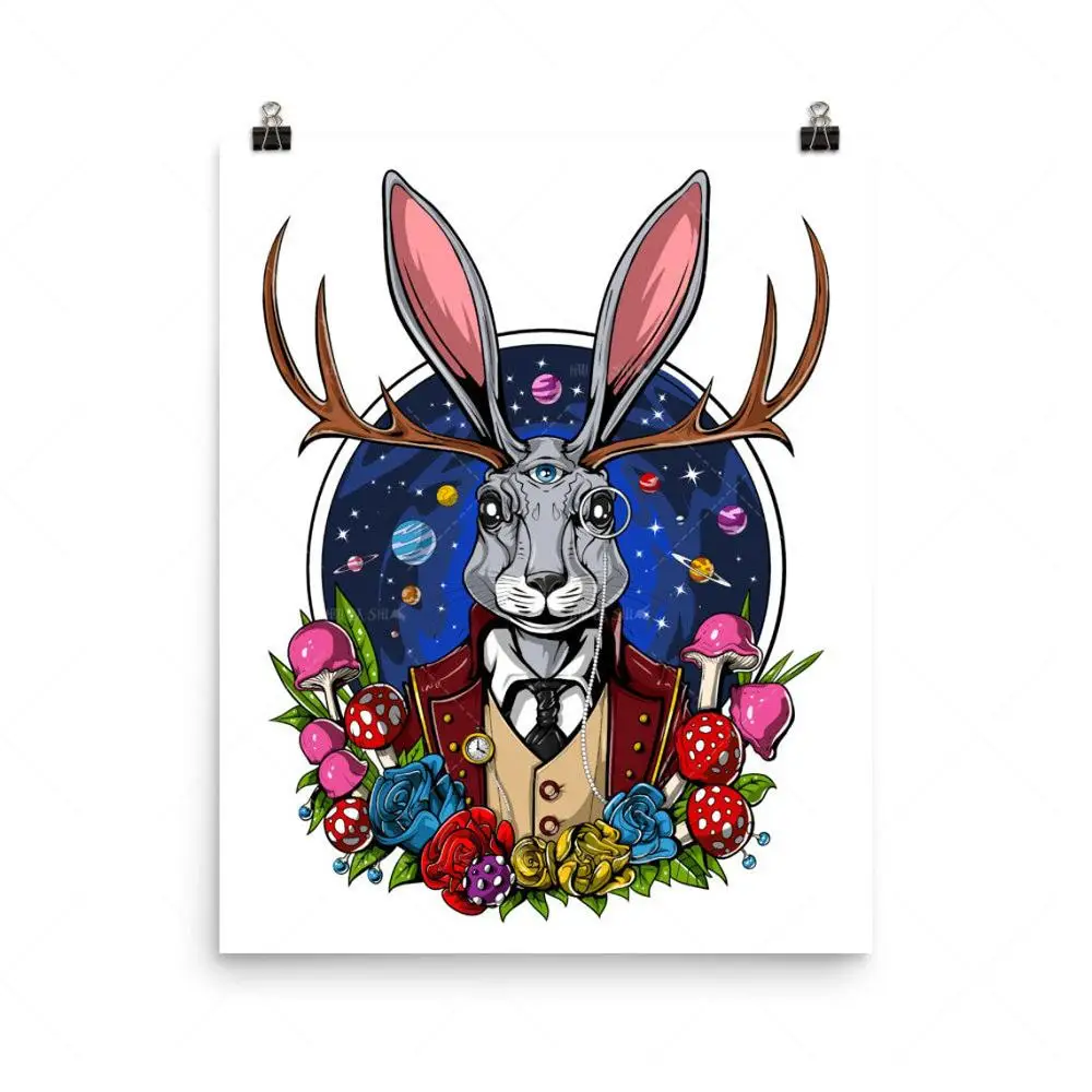 

Home Decor Nordic Animals Poster Antelope Rabbit Wall Art Canvas Painting Picture Prints Poster Modular Kid Bedroom Living Room
