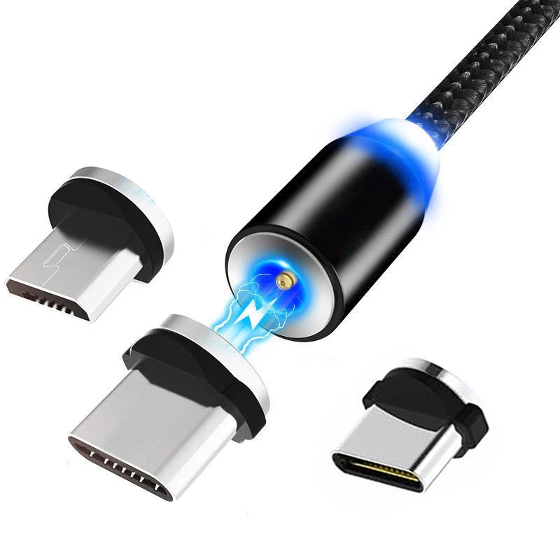 Магнитный USB кабель для быстрой зарядки Redmi Note 5 5A 6 7 8 Pro Honor 9 10 20 lite 8S 8A 8X Type C