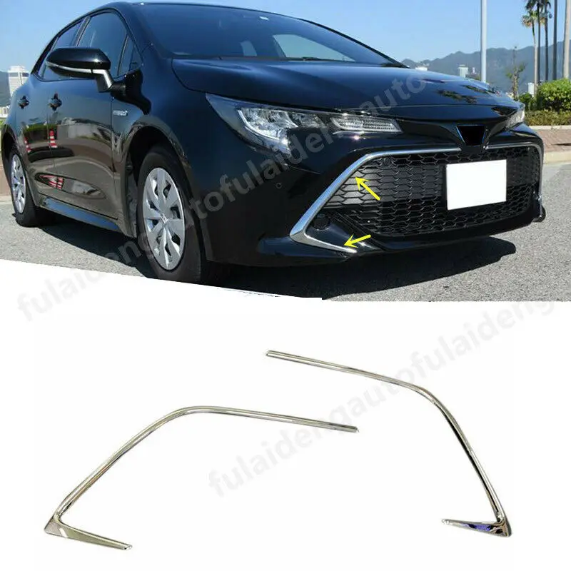 

Для хэтчбека Toyota Corolla 2019 ABS Хромированная передняя Центральная решетка сетка молдинговая крышка отделка автостайлинг аксессуары 2 шт.