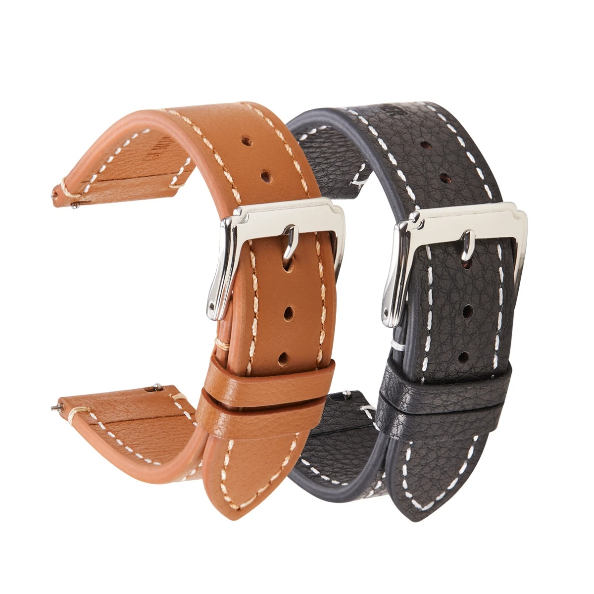 Watch Band Genuine Leather Wrist Strap Watchbands 18mm 19mm 20mm 21mm 22mm Quick Release Watch Accessories