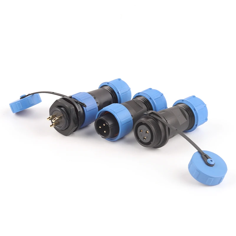 SP17 IP68 Waterproof Connectors Cable Wire Plug Socket Male and Female Butt Nut TYPE 2 3 4 5 7 9 Pin Panel Mount Aviation Plug images - 6