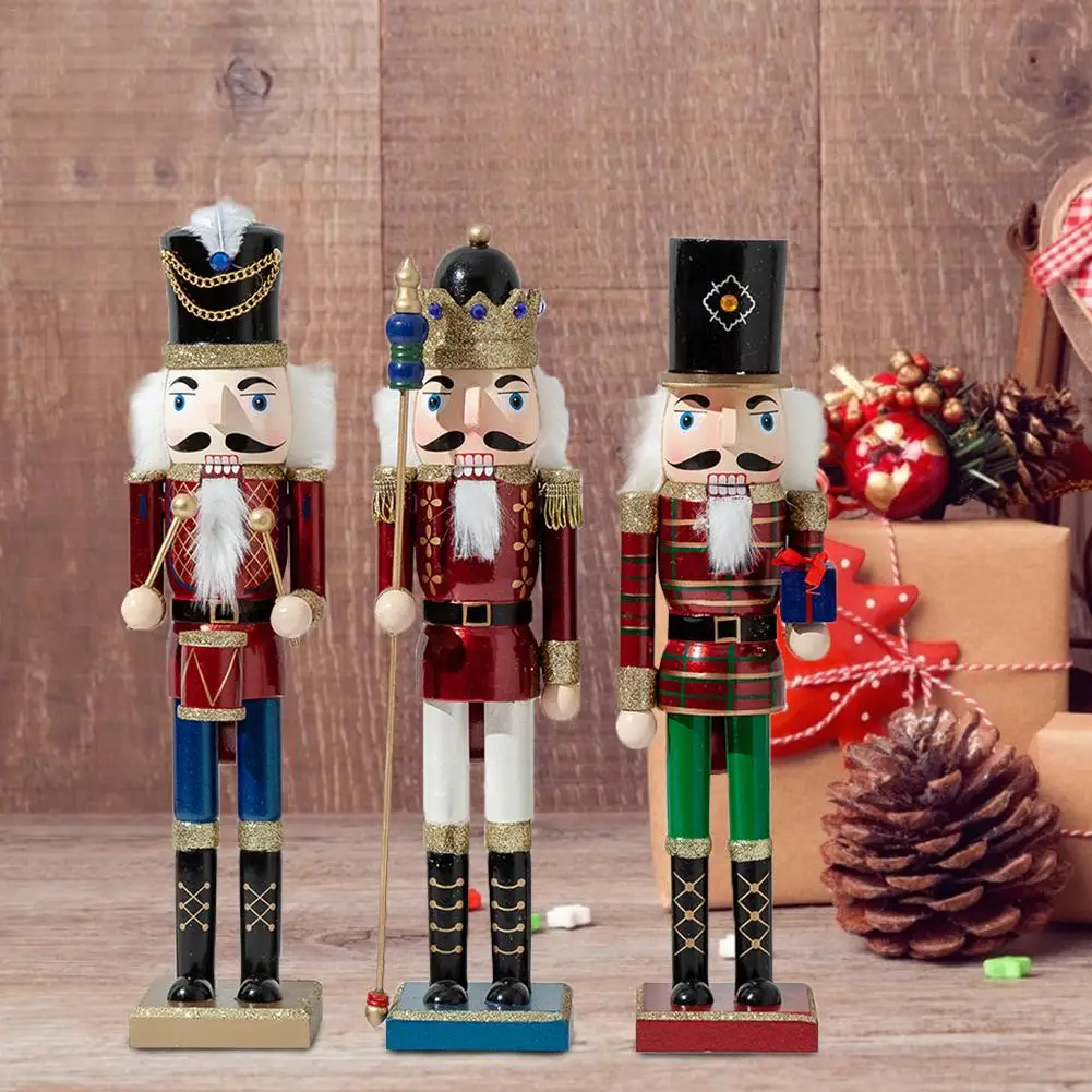 Рождественские украшения для дома 38 см/50 см из цельного дерева солдатики