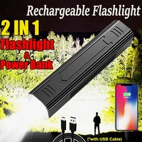 t6 led flashlight torch waterproof shock resistant power bank self defense hard aluminum alloy body fishing camping hiking