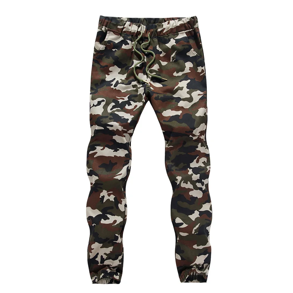 

Brand Men Pants Hip Hop Harem Joggers Pants M-5XL Fashion Men's Casual Sports Camouflage Elastic Belt Pencil Trousers Pants Z413