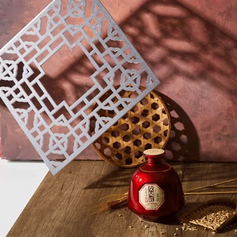 

Retro Wood Grain Photography Background Photographic Props Classical Chinese Style Pane Light and Shadow for Photo Studio