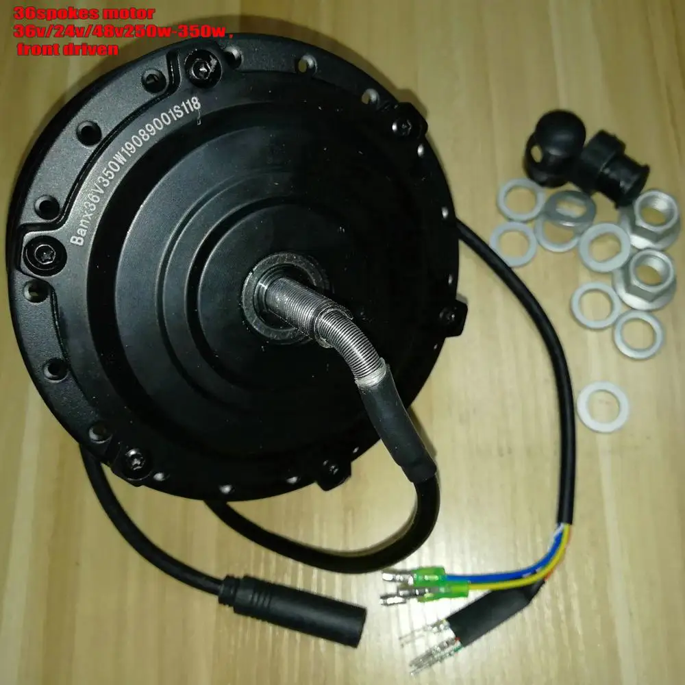24v36v48v 250w350w BLDC Gear Motor Front Driven v Brake/Disc Brake For Electric Bike 16inch-28inch MTB Scooter Conversion Part on - Электродвигатель BLDC переднего привода с передним/задним тормозом для электровелосипедов, конверсионная часть для MTB/само