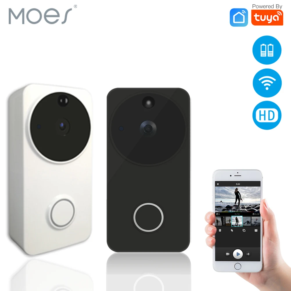 Tuya Smart Life беспроводной умный видео дверной звонок камера Full HD PIR детектор движения