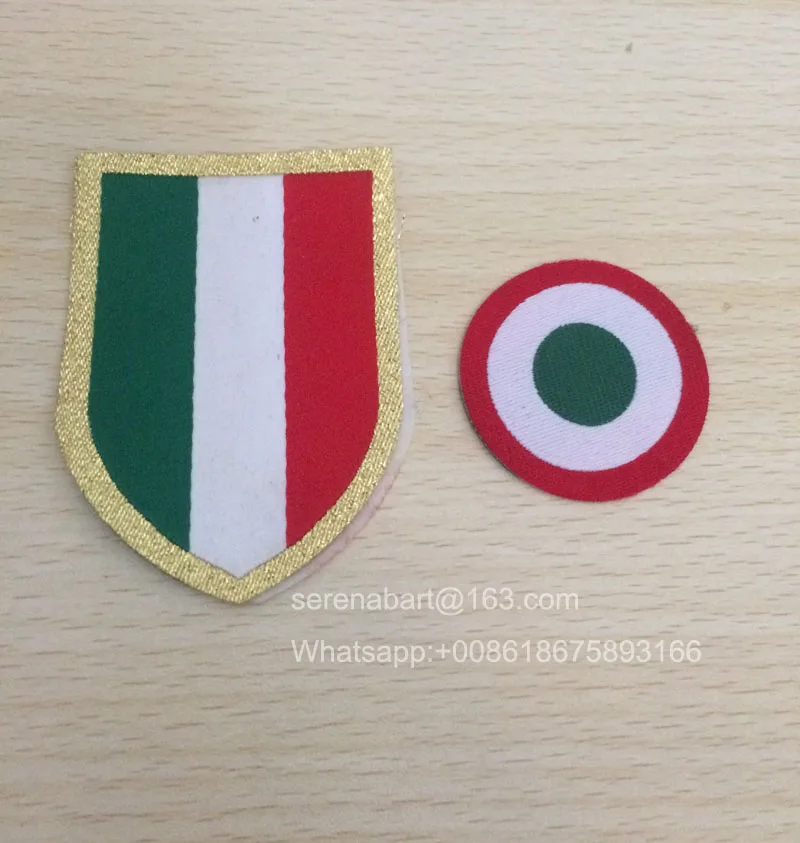 

Red Coppa Italia Circle Patch And Chest Scudetto Patch Heat Transfer Badge