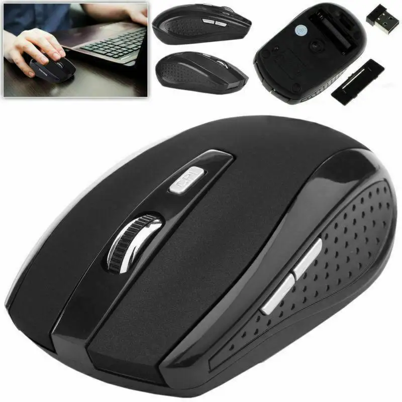 

EastVita 2.4GHz Wireless Optical Mouse Mice & USB Receiver 1200dpi for PC Laptop Computer