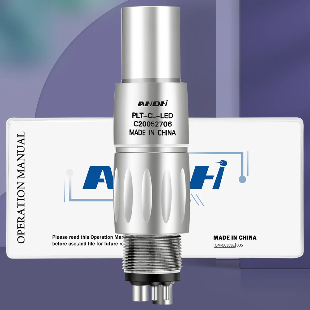 

AH-NCL4 Dental Laboratory Air Turbine High Speed Handpiece 4 Holes Self-generator LED N-Quick Coupler Oral Therapy Tools