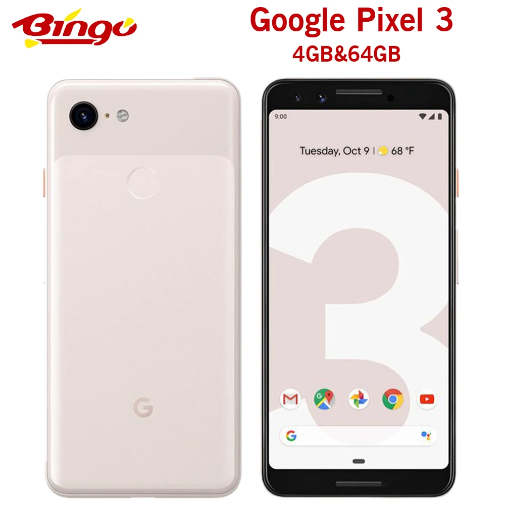 Google Pixel 3 оригинальный мобильный телефон 4G LTE Android Octa core 5 '཈.2MP и двойной 8MP