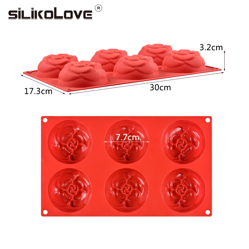 SILIKOLOVE 6 полости 3D цветок мыло, силиконовая форма формы для изготовления мыла DIY ручной работы ремесла формы
