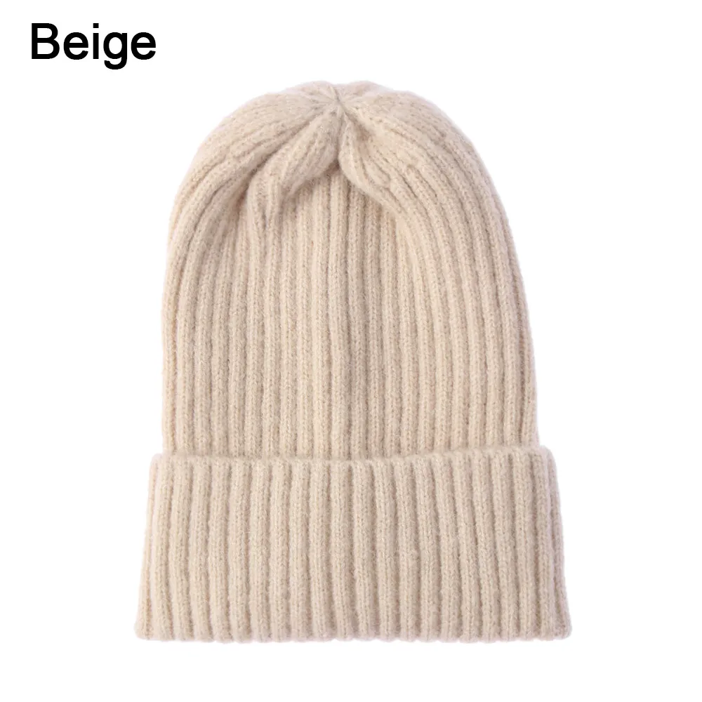 2-beige Осенне-весенняя 1 шт. модная зимняя теплая шерстяная вязаная шапка унисекс для женщин и мужчин, вязаная Лыжная шапка, Очаровательная ветрозащитная шапка - Цвет: 2-beige