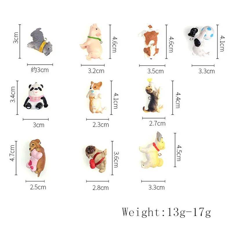 Мультяшный 3D милый питомец собака бульдог автомобиль брелок животное мопс