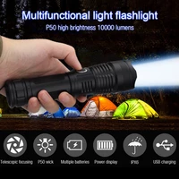 xhp50 usb rechargeable flashlights 100000 lumens tactical powerful torches lamp sofirn light 26650 battery flash light camping