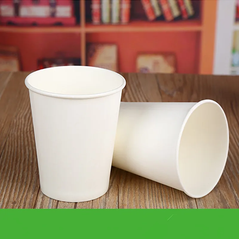 50/100pcs/Pack 250ml Pure White Paper Cups Disposable Coffee Tea Milk Cup Drinking Accessories Party Supplies | Дом и сад