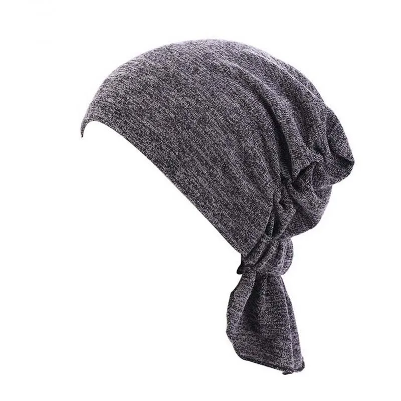 XEONGKVI 2020 New Elastic Cotton Skullies Beanies Knitted Cap Spring Summer Turban Hats For Women Bandana Chemotherapy | Аксессуары для