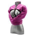 Взрослые игры Полиуретан кожа смирительная рубашка эротические открытой грудью, смирительная рубашка фетиш бдсм бандаж наручники для жгут Секс-игрушки для пар