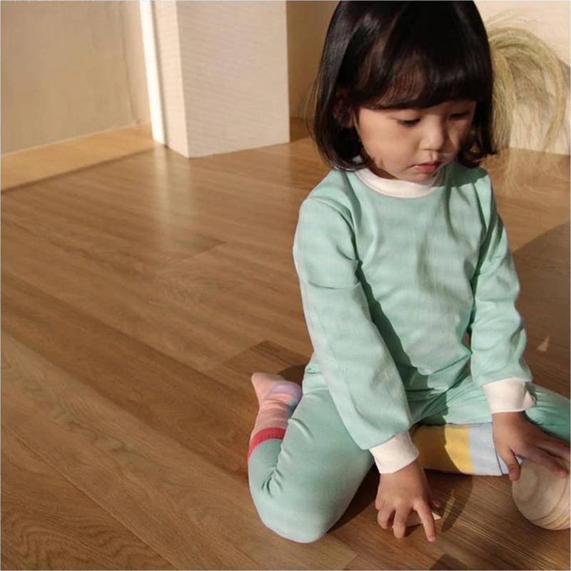 

Girls Suits Sweatshirts + Pants 2pcs Underwear Kids Cotton 2021 Spring Autumn Pajamas Sets Teenagers Outwear Children Clothing