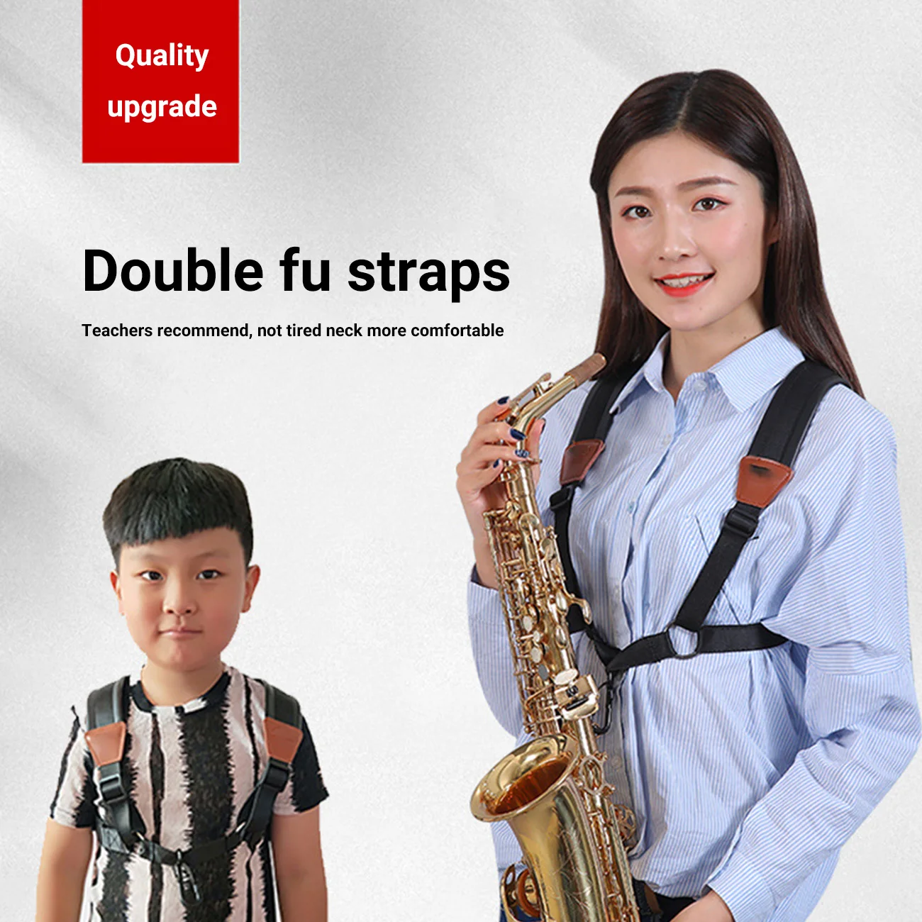 

Adult Child Soft Sax Strap Hook Saxophone Shoulder Strap Saxophone Strap Harness for Alto Tenor Soprano Saxophone