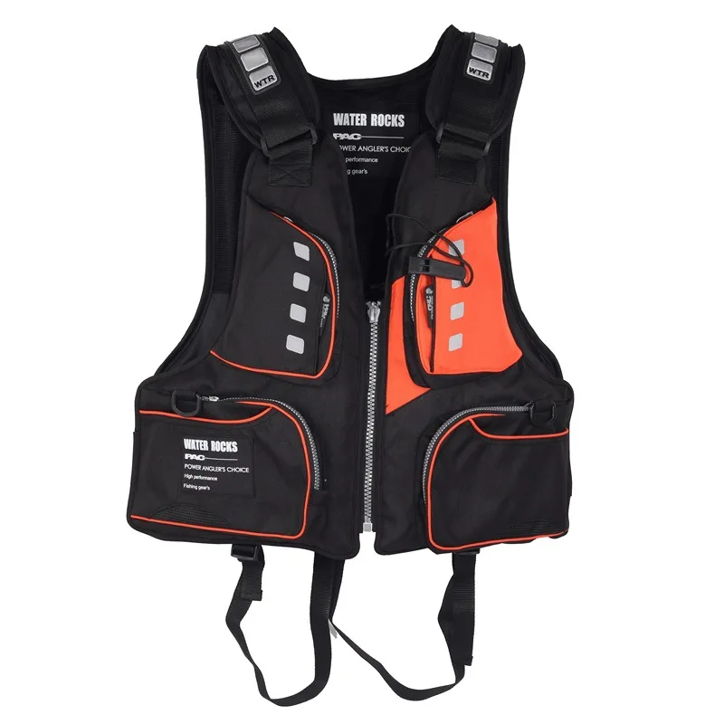 Professional life vest fishing swimming safety jacket adult water sports rafting sailing buoyancy big pocket | Спорт и развлечения