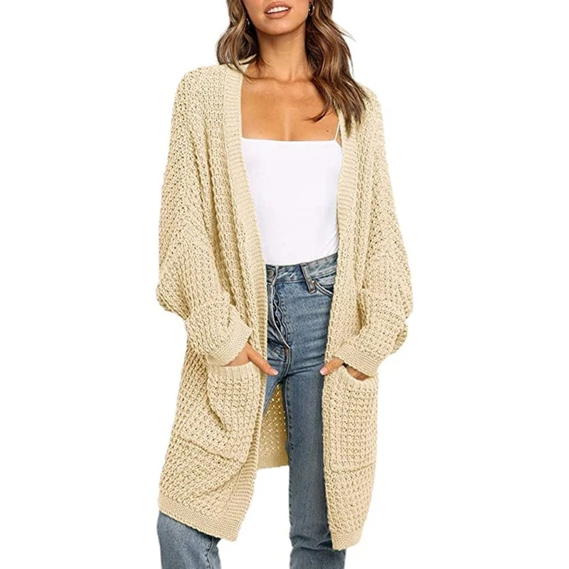 Женский длинный кардиган с рукавами летучая мышь| |