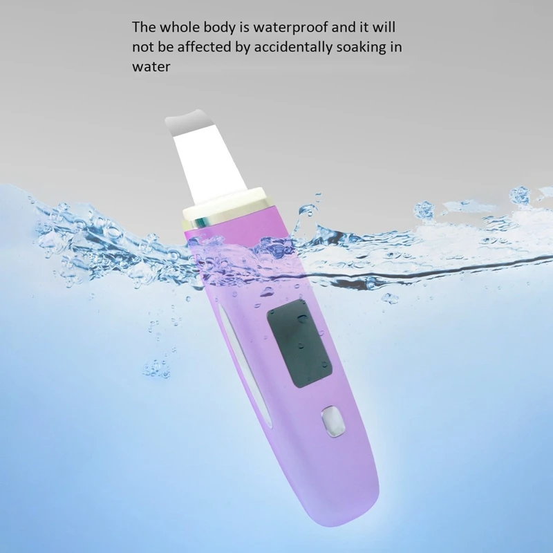 

EAS-Ultrasonic Ion Face Skin Scrubber Facial Cleaner Cleansing Spatula Peeling Vibration Blackhead Extractor