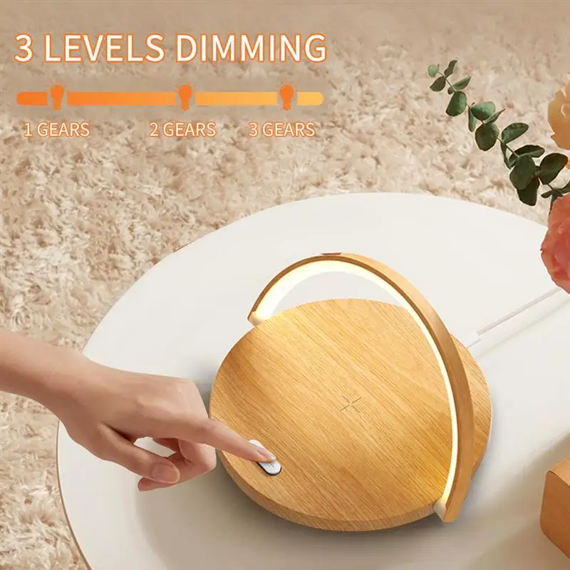 

Qi Wireless Fast Charger Table Lamp For IPhone 8Plus X XR 12 11 Pro XS Max Samsung S10 S9 S20 Note10 9 Charging Night Light Pad