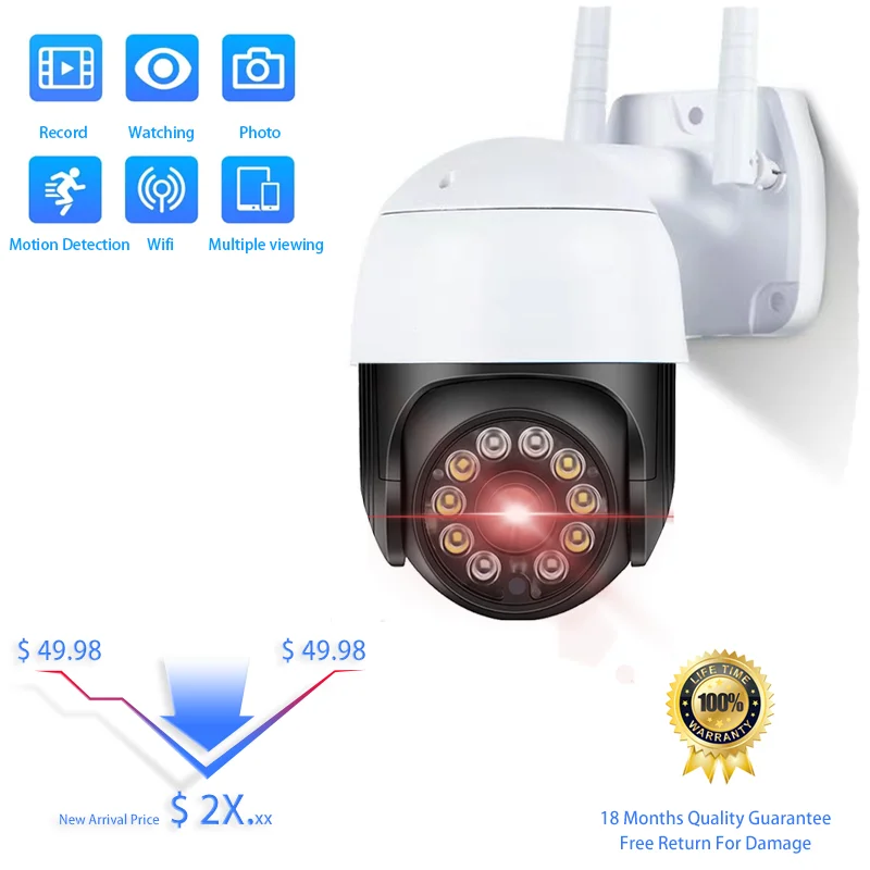 Уличные камеры видеонаблюдения CMK1 PTZ с Wi Fi IP камера видеорегистратор экшн датчик