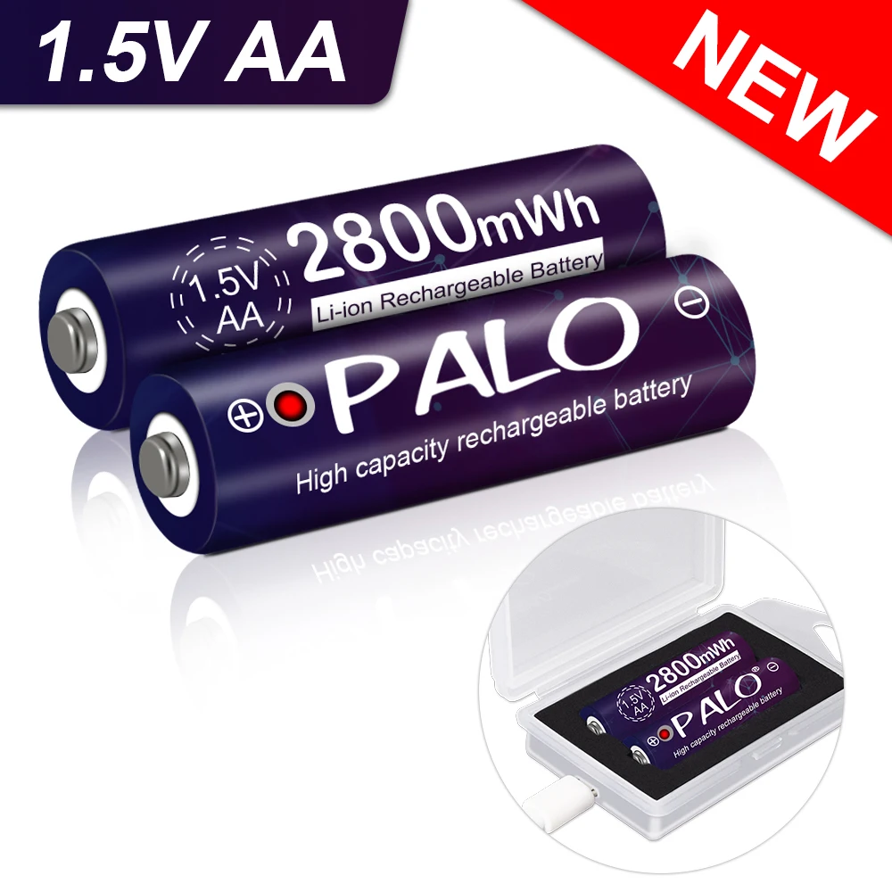 Оригинальная Аккумуляторная Батарея Palo 1 5 в AA 2a литий ионная батарея для игрушек