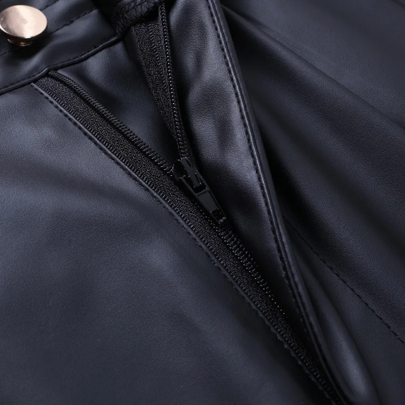 

2021 Autumn New Solid Color Wide Leg PU Leather Pants Sexy High Waist Fashion Leather Pants Women