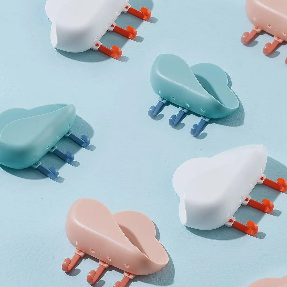 Держатель мыльницы зонтик Кит Утка полка в форме облака наклейки Ключ вешалка