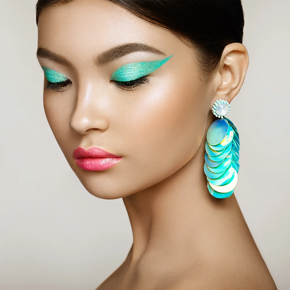 Жемчужная пудра пигмент минеральная Mica порошок Тип 4708 зеленого и синего цвета на