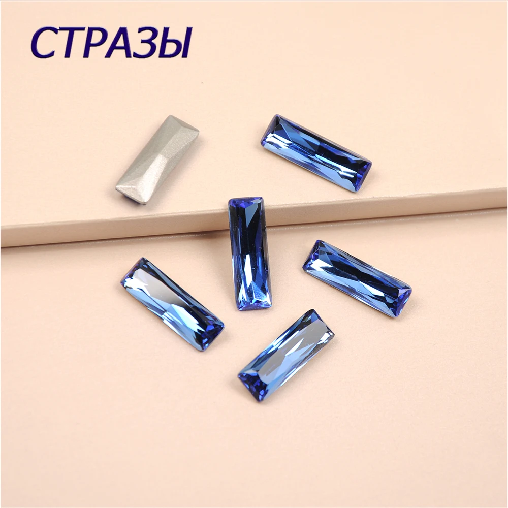 

Sapphire Crystal Rhinestones With Silver Gold Claw Setting Sewing For Wedding Dress DIY Garment Shoes Bags Decoration