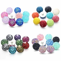 10pcslot new mixed snap jewelry natural stone glass charms 18mm snap button jewelry for 18mm snaps bracelet