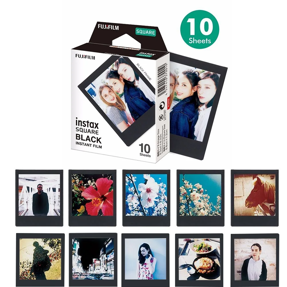 

10PC/30PCS Fujifilm Instax Square White Edge Black Films Photo Paper for Instax SQ10 SQ6 Instant Camera