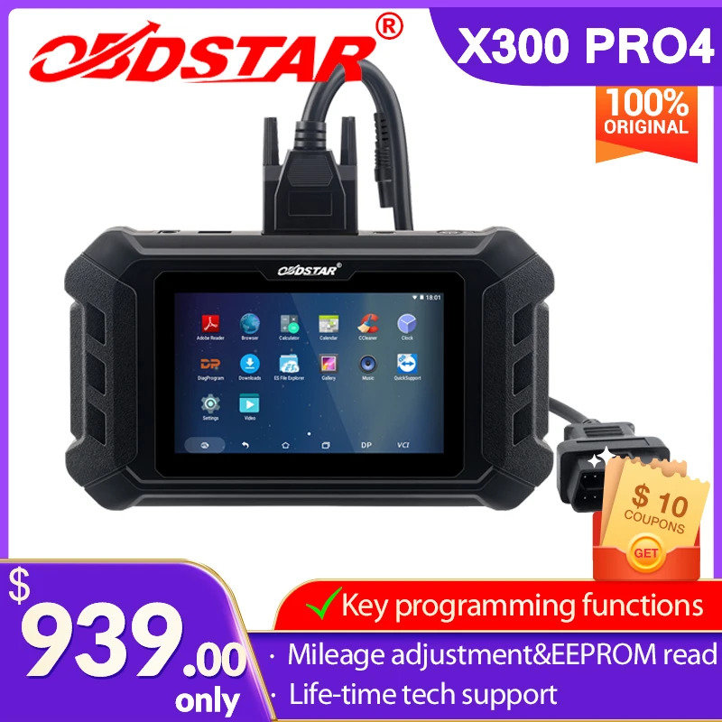 

OBDSTAR X300 Pro4 набор для самостоятельной сборки с системой IMMO с универсальным адаптером fca 12 + 8/многофункциональным перемычным кабелем/для адапт...