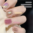 7 цветов светоотражающий сломанный Алмазный лак для ногтей Клей блестящий в течение длительного времени кристаллический блестящий порошок лак гель для ногтей TSLM2