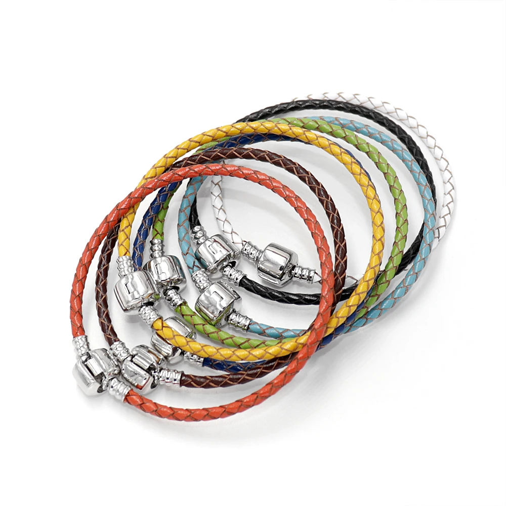 Новые модные кожаные браслеты подходят для браслетов Pandora изготовления