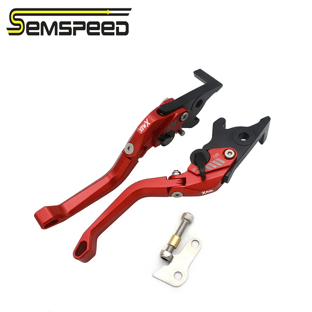 SEMSPEED CNC Мотоцикл Регулируемый XMAX логотип 3D ромбовидная парковка складные рычаги